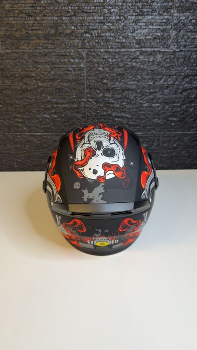 (NOVO) Capacete Modular Mota Caveira Vermelho