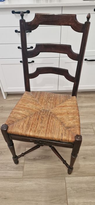 Cadeira rustica base palhinha