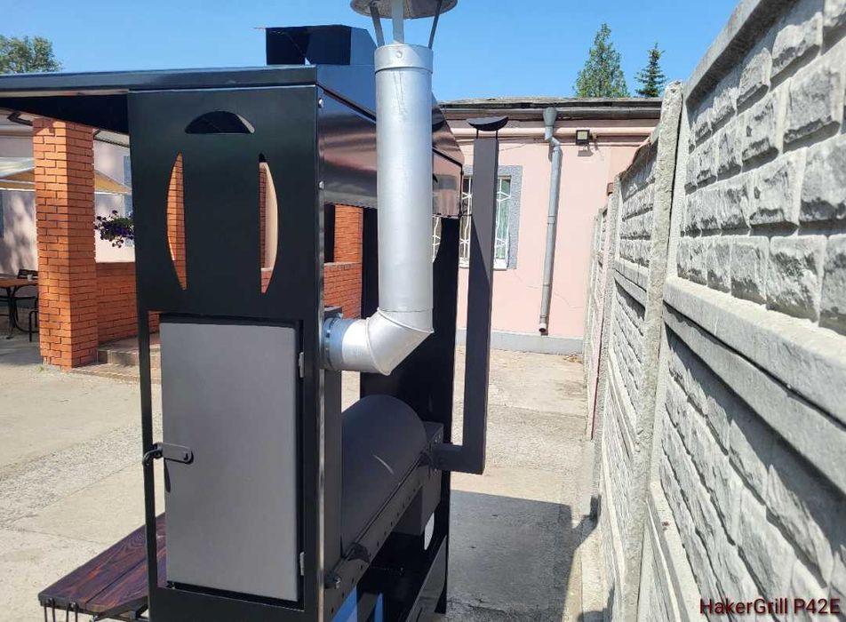 • 4мм! Подвійне Усилення! Мангал 4в1 з Дахом! Смокер та Піч під Казан