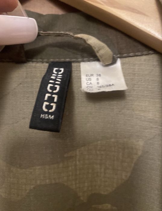 Kurtka utility H&M moro / militarna / camo - bawełna 38 M wiosenna
