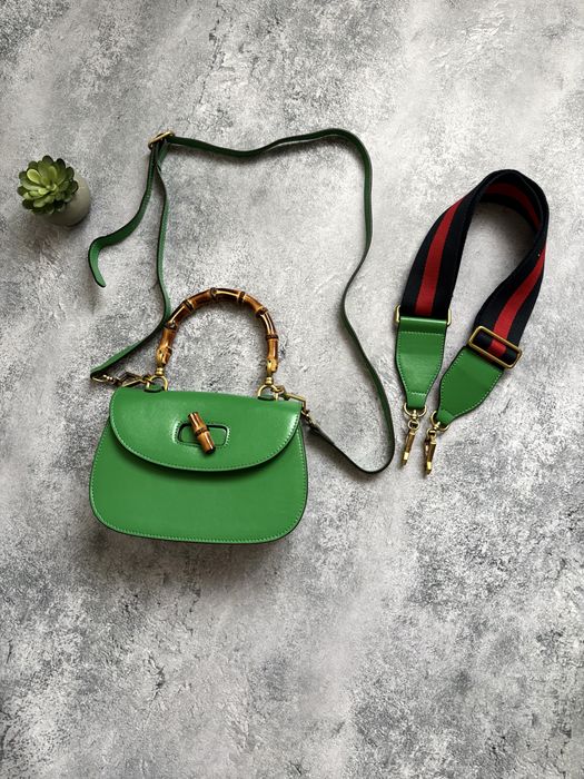 Жіноча сумка Gucci Bamboo 1947 Small Green