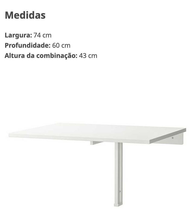 Mesa rebatível para parede IKEA NORBERG