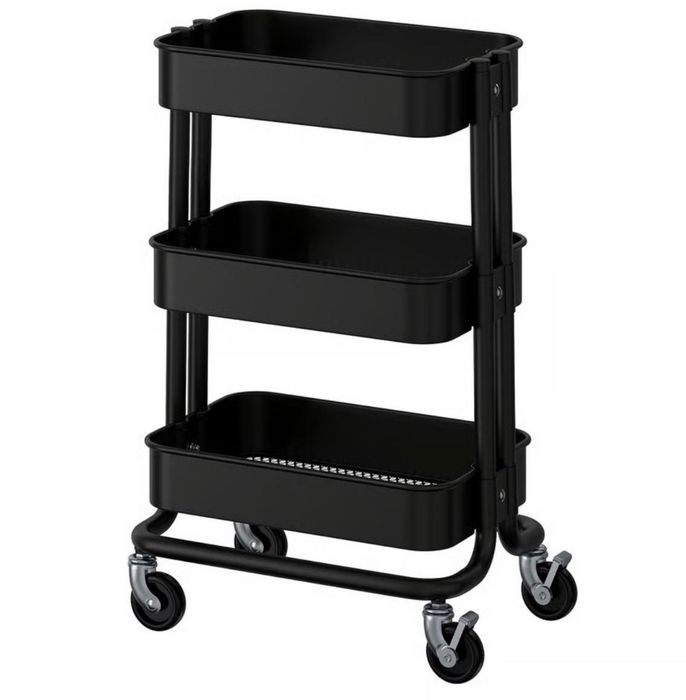 Carrinho preto metal IKEA