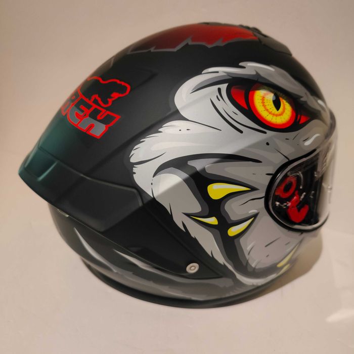 Capacete NZi T-rex c/viseira escura+transparente mota novo