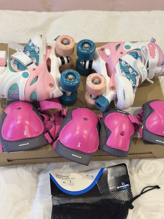 Wrotki dla dziewczynki rozmiar 31-34 ochraniacze gratis