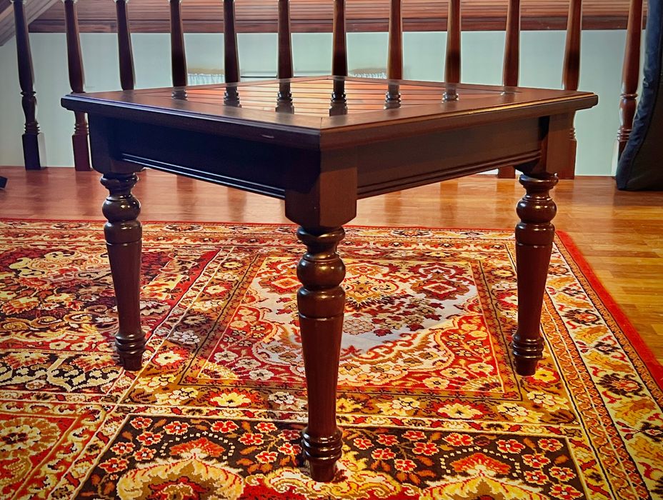 Glass-Topped Side Table