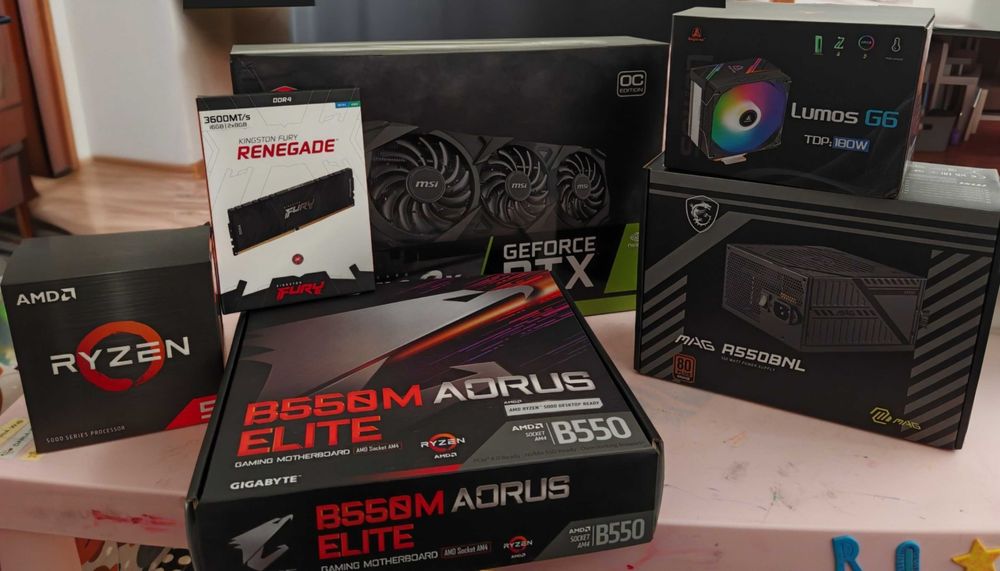 Nowy komputer Gamingowy Ryzen 5 5600  Rtx 3060 12gb oc ventus 3 msi