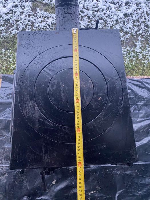 Буржуйка переносна з плитою для готування їжі на дровах