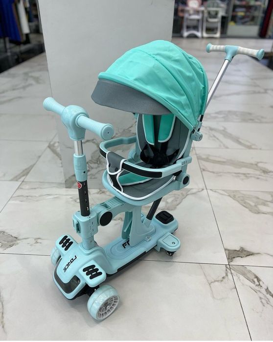 Закінчуються Самокат коляска 5в1 беговел трансформер дітям від 7 міся ...