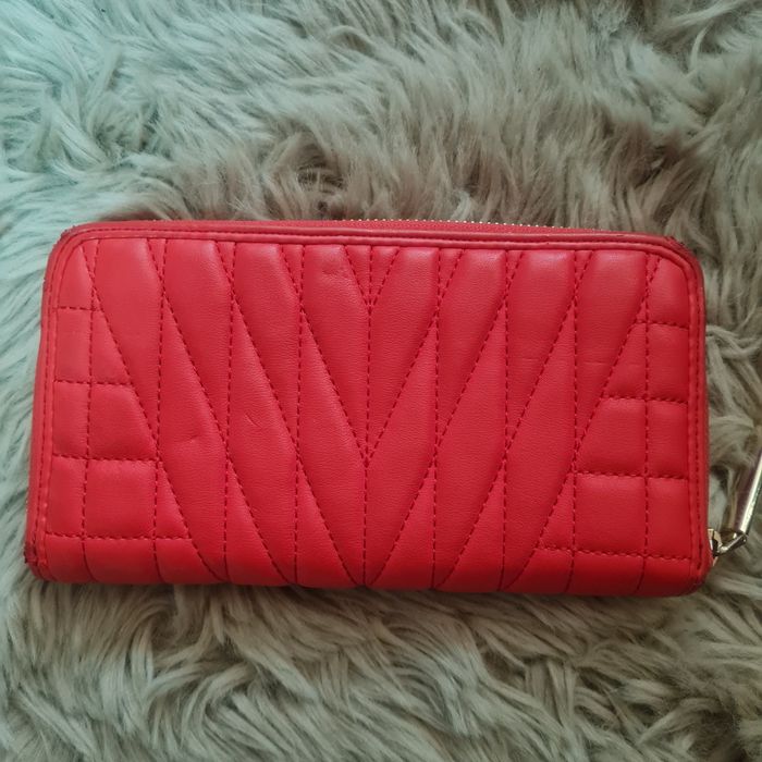 Versace Jeans czerwony duzy portfel 20x11 cm wallet  ma obdarte rogi c