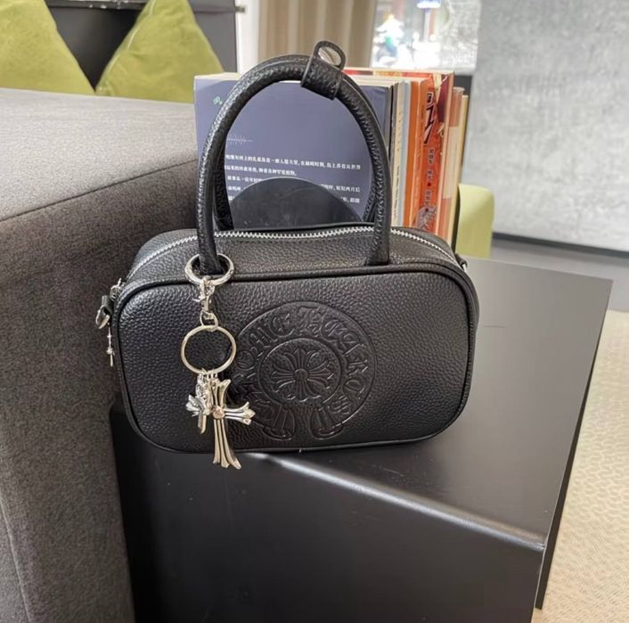 Стильна жіноча сумка Chrome Hearts | Кросбоді | Чорна/Біла