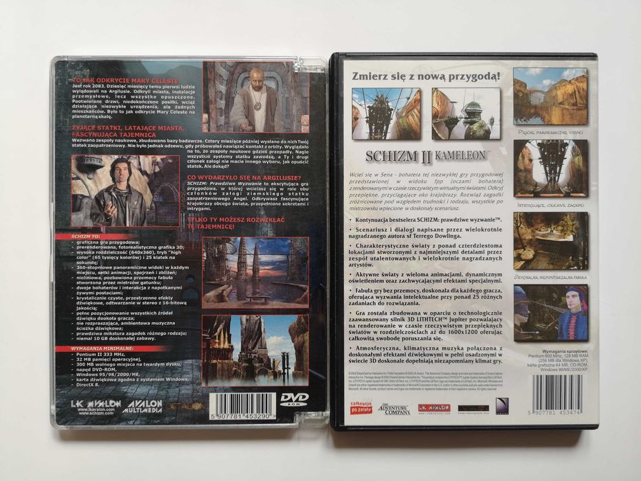 Schizm - Prawdziwe Wyzwanie, Schizm II Kameleon, Gry PC DVD i CD