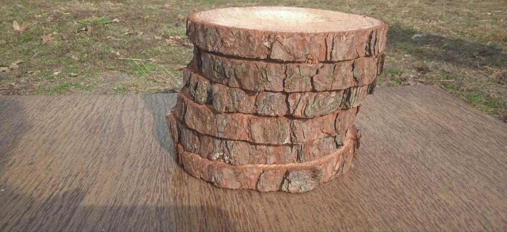 P. Marta, plastry drewna, 5 sztuk, 20-25 cm, krążki, podkładki