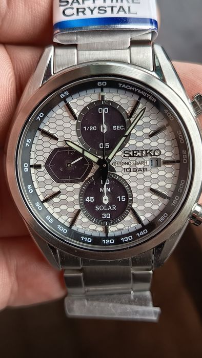 *NOVO* SEIKO SSC769P1 Macchina Sportiva "PANDA" Solar 41.4mm