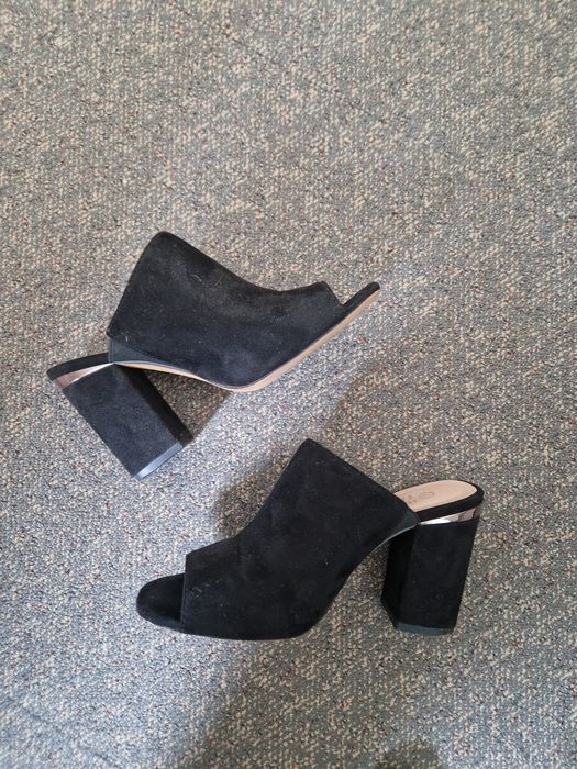 Klapki typu Mule obcasie 37 jenny fairy czarne