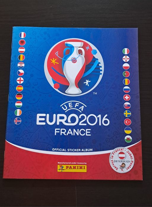 Caderneta cromos futebol Euro France 2016