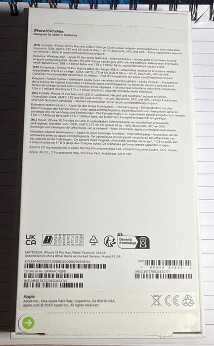 Iphone 15 Pro Max 256GB