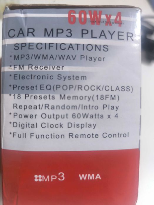 Radio 4x60w MP3/USB/SD