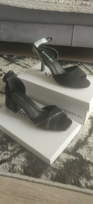 Zestaw eleganckie czarne buty 39goodin