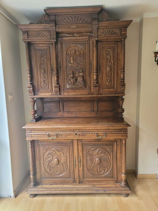 Kredens antyczny myśliwski XIX wiek antyk