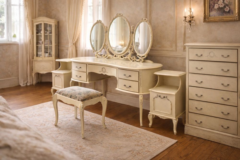 Toaletka w stylu Francuskim Shabby Chic plus dodatki