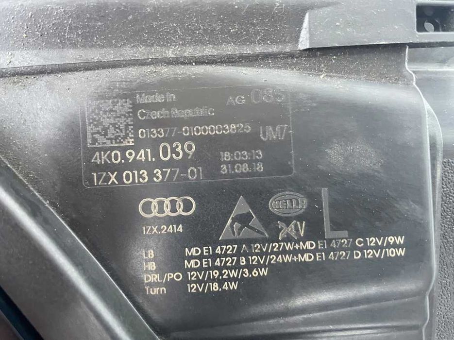 lampa AUDI A6 C8 FULL led matrix Lewa