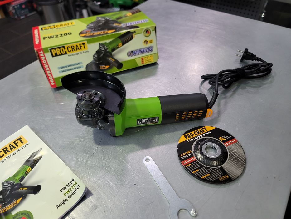 Бесщеточная С Регулировкой об Болгарка ProCraft PW-125 1100Вт НОВИНКА!