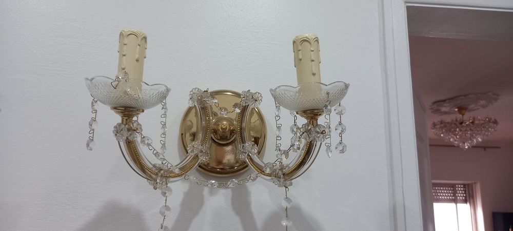 Vendo apliques de parede de cristal
