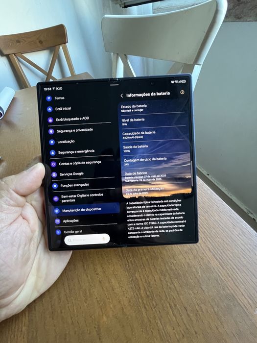 Samsung Fold 7 Azul 512GB / 12GB RAM – Como Novo (Bateria 100%) GARANTIA