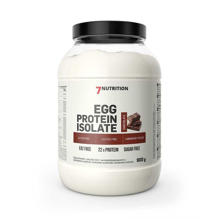 7Nutrition EGG Protein Isolate 900g Izolat Białka JAJ Bez Laktozy Czekolada