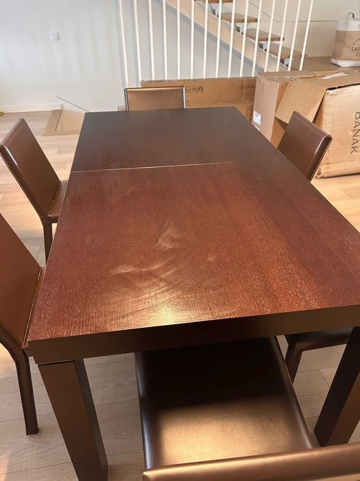 Mesa de jantar extensível Interforma wengué 170-324 cm 10 lugares