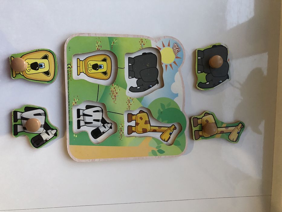 Пазлы для самых маленьких. Домашние и дикие животные.