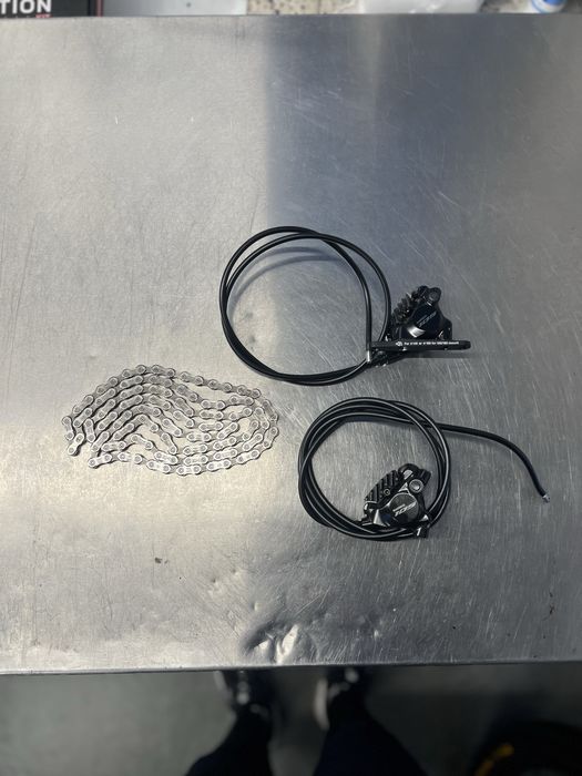 Grupa Shimano 105 Di2 2x12 R7100 z demontażu