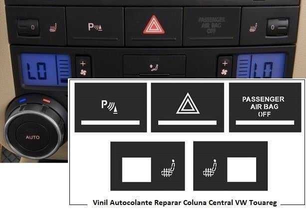 Kit Vinil Reparação Botões Interior Renault / VW Golf / Touareg