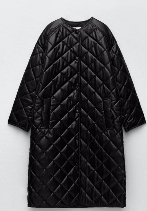 Нове пальто Zara оверсайз (екошкіра)