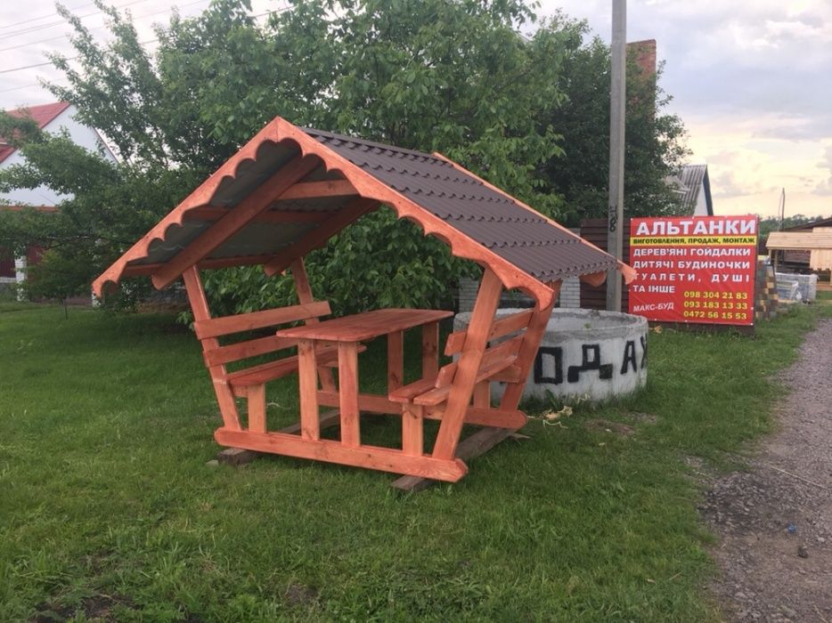 Беседка під ключ. ( альтанка, брус , дошка)