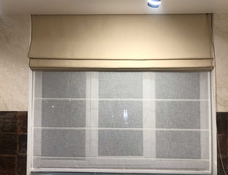 Римские шторы на окна  в дом, офис. Жалюзи день ночь, Рулонные шторы