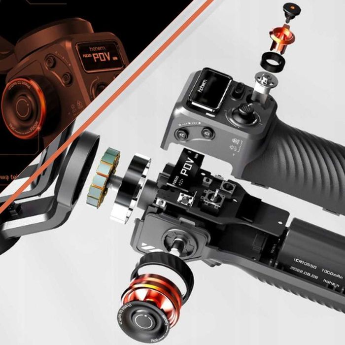 Gimbal 3 osiowy do smartfona AI Tracking LED 18h Hohem nowy z defektem