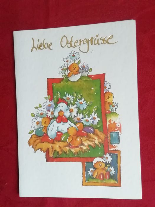 Postal de Páscoa, alemão