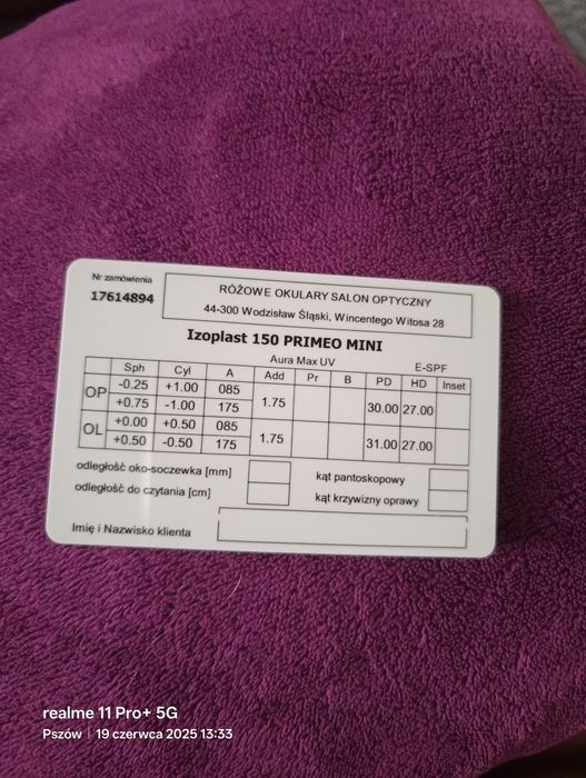 Okulary progresywne z nakładka przeciwsłoneczną