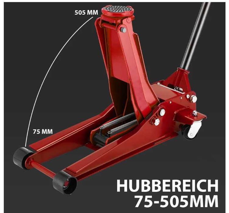 F1345  Macaco baixo perfil 3 Toneladas faixa de elevação 75-505mm