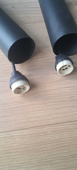 Lampy wiszące tuba czarna GU10 (LEDLUX LX-1352) - 2 sztuki