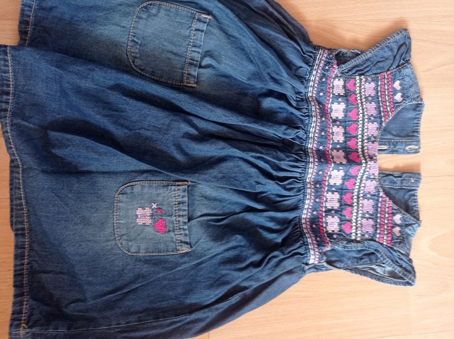 Sukienka + spódniczka jeansowa roz 86