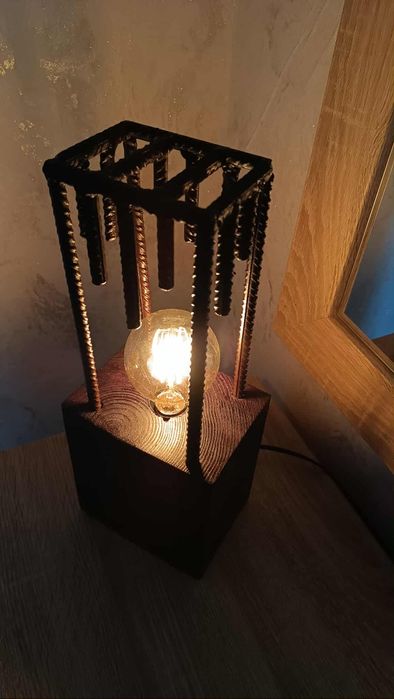 Lampka nocna industrial czarna