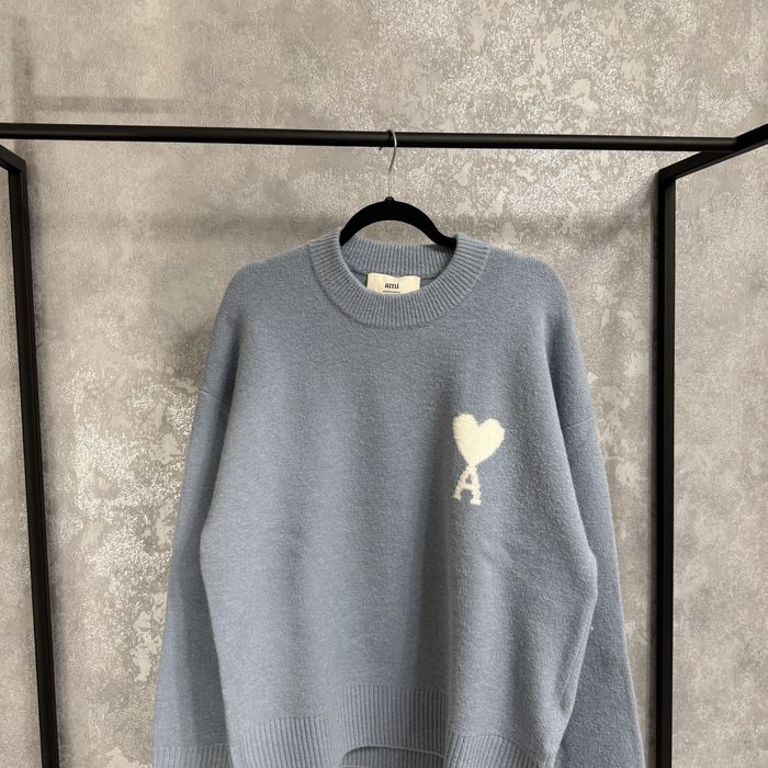 AMI Paris Sweater Light Blue