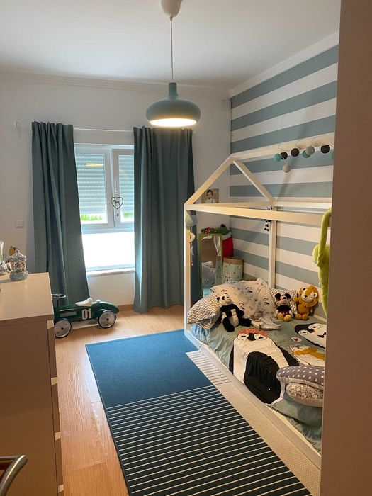 Candeeiro IKEA azul turquesa
