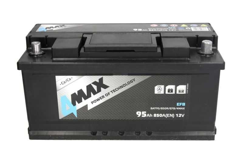 NOWY Akumulator 4MAX 12V 95Ah/850A START&STOP EFB P+ 353x175x175 B13