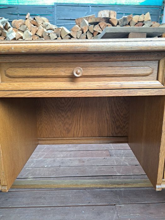 Solidne biurko dębowe gabinet  124/65/78