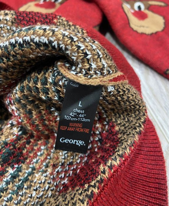 George L Мужской Свитер l george новогодний олененок олень акриловый