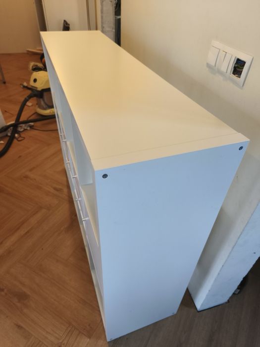 Regał IKEA KALLAX 3x4 biały + 4 wkłady (szuflady i drzwiczki) STAN BDB
